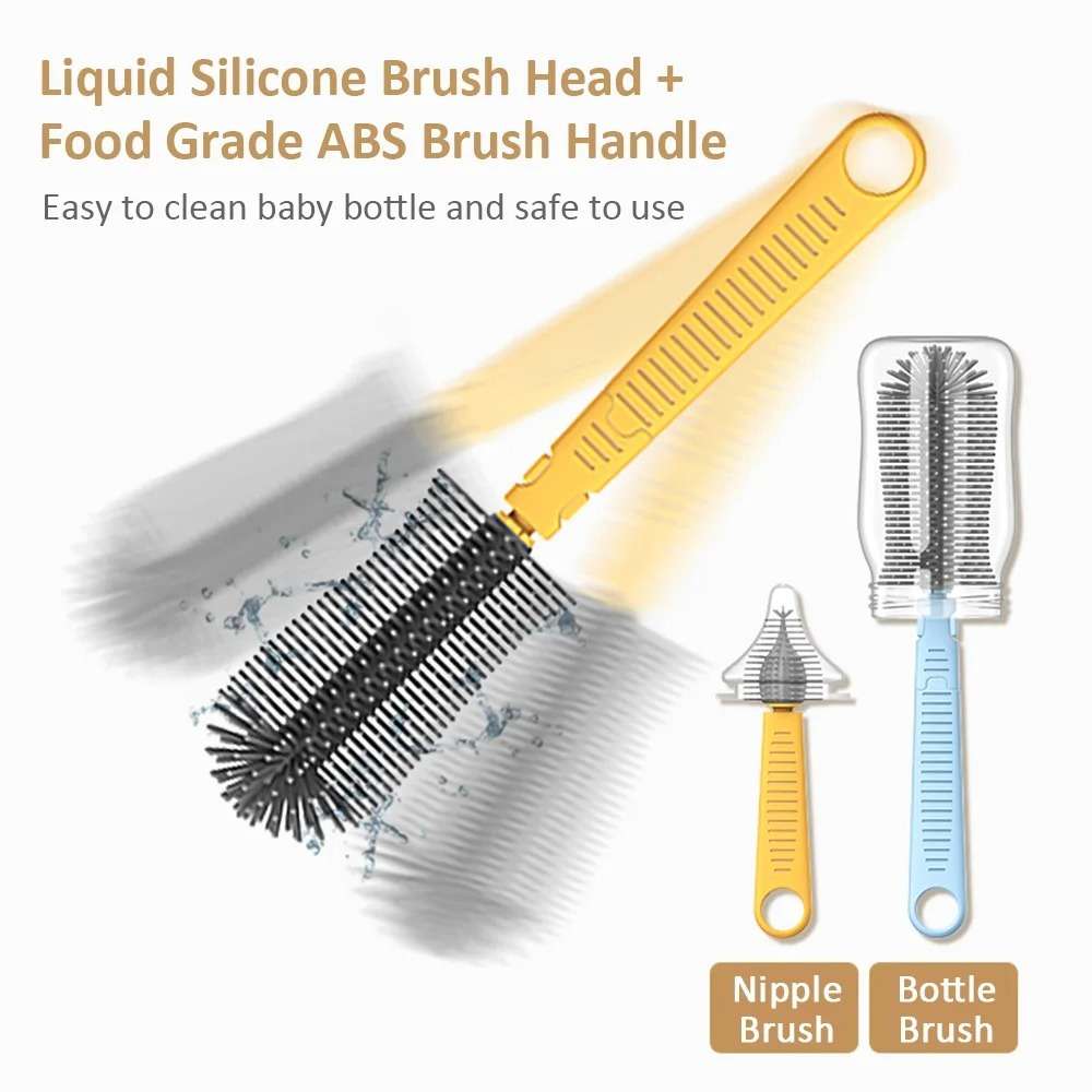 Portable Baby Bottle Brush Set Silicone - Image 7